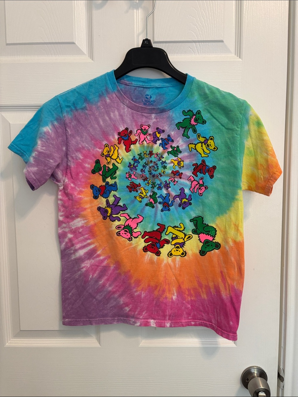 Liquid Blue Kids' Tie-Dye Grateful Dead Dancing Bears T-Shirt - Multi